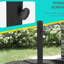 Base de parasol d'extérieur stable, noire et robuste avec base croisée pour parasols de patio