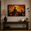 «Church and Graveyard with Glowing Pumpkins», art mural sur toile-912845987