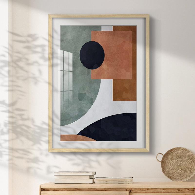 «Abstract of Shapes II», reproduction encadrée, H 28,5 po x l 20,5 po, Naturel