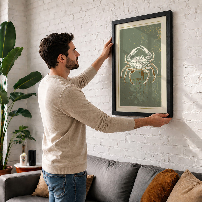 Specimen in Decay Rustic - Framed Print, A3 - 42.0 x 29.7 cm, White