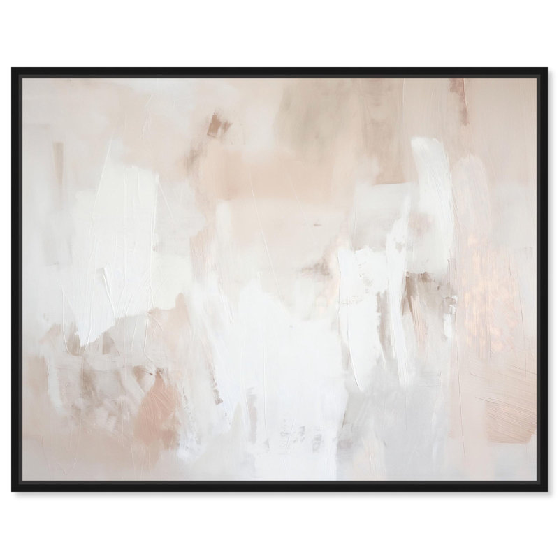 «Opalescent Hues III», art neutre sur toile par Art Remedy, H 37 po x l 31 po, Cadre flottant noir