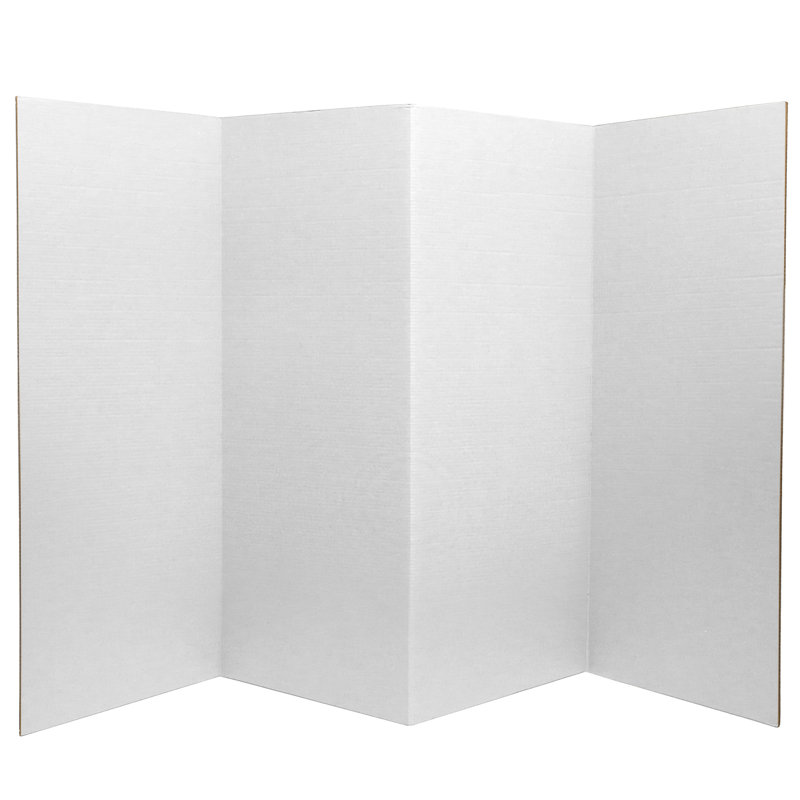 Paravent en carton Kuuda High, 4, Blanc, 3 pi
