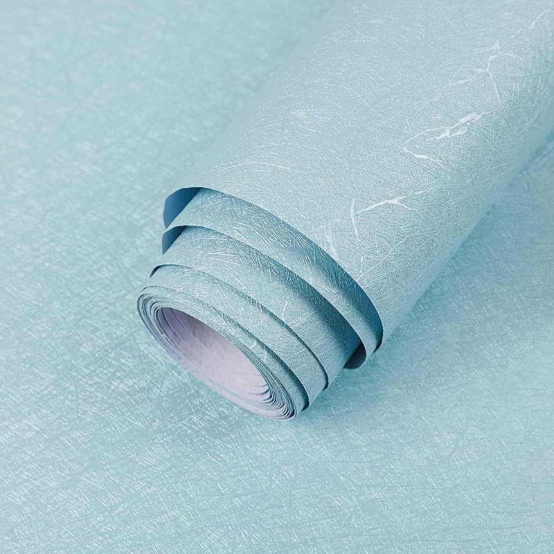 Papier peint papier peint texturé en soie amovible pour dessus de comptoir, L 23,6 po x L 196,8 po, Bleu