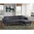 Corduroy Fabric Click Clack Reversible Sectional W/ USB + 2 Accent Pillows-1360673316