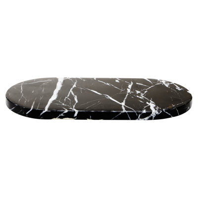 Salmo Oval Black Marble Chopping and Serving Board