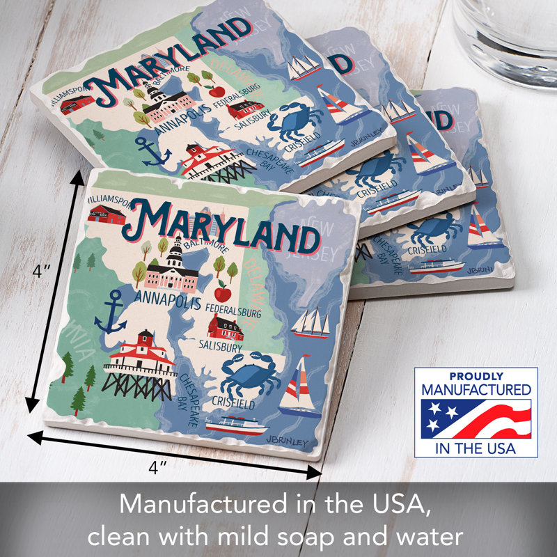 Ensemble de sous-verres 4 pièces Thirstystone Maryland