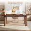Bureau de direction 63 pouces, forme ovale, noyer