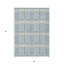 Tapis d'intérieur lavable à carreaux bleu denim 5 pi x 8 pi