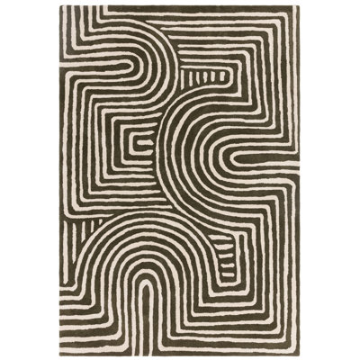 Gina Geometric Wool Hand Tufted Area Rug