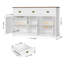 Buffet moderne de 53,54 po de largeur avec 3 tiroirs, armoire et tablettes réglables-625137272