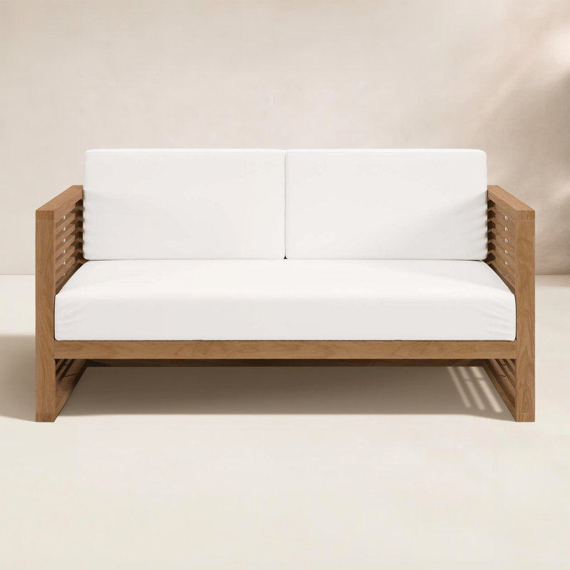 Carlsbad Teak Wood Armchair, White