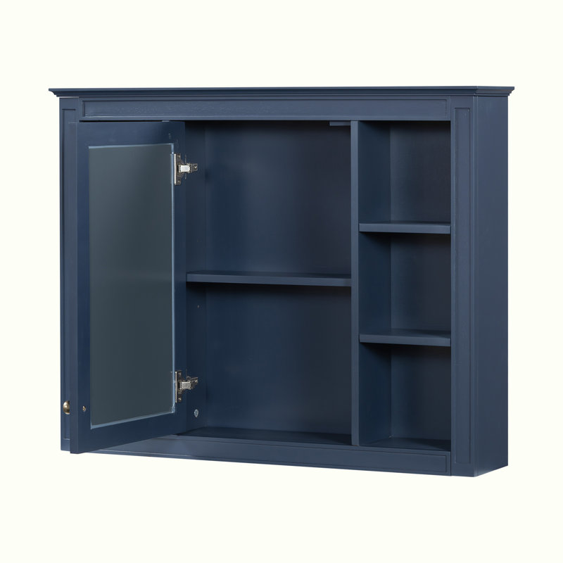 Wall Mounted Bathroom Storage Cabinet, Blue