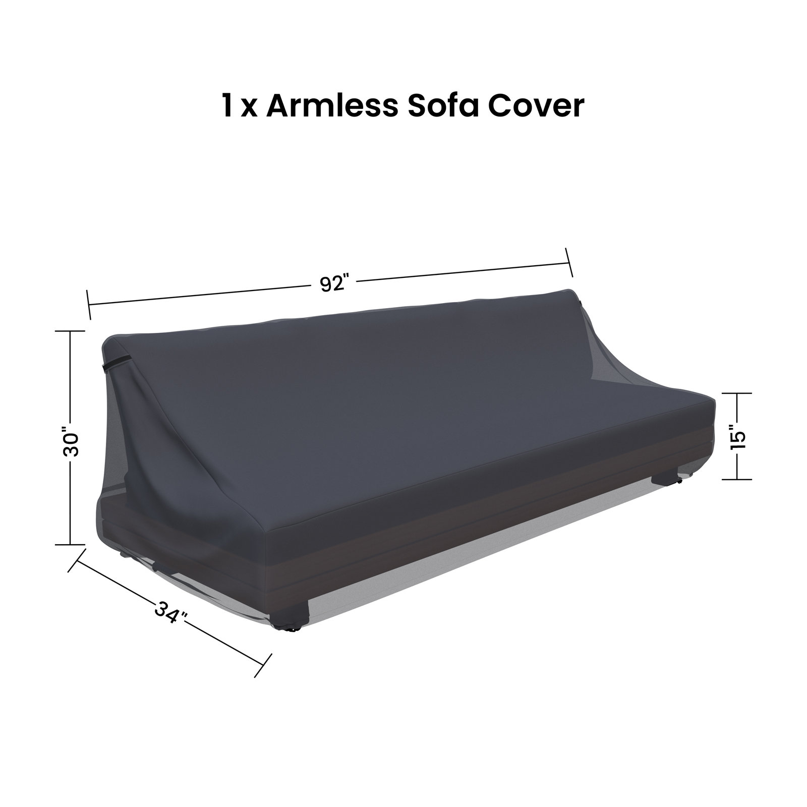 Veridian 91'' Wide Patio Sofa Cover