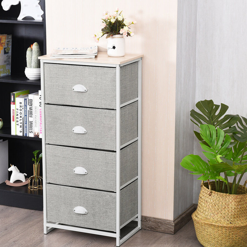 Whitesburg 18'' W 4 - Drawer Dresser, Gray