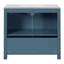 Armoire de salle de bain Retro Blue 36 po, lavabo en céramique, bois massif et matériau, aspect vieilli, charnières à fermeture en douceur, organisateur de meuble-lavabo intérieur spacieux en bleu, construction, poignées cachées, caractéristique,