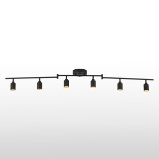 62.2'' 6 -Light Swing Arm Track Track Kit with Dimmable and Adjustable Head