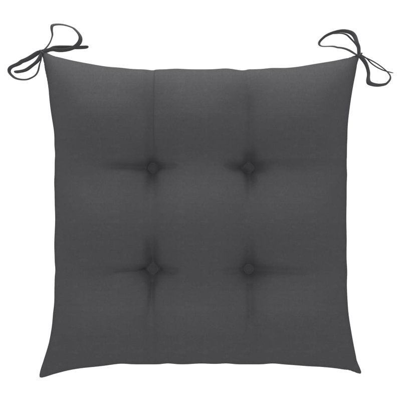 Chaise de patio avec coussin Sharad, Anthracite