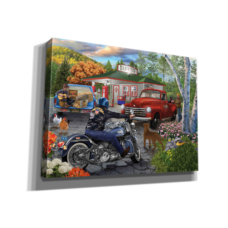 «American Roadside» par Bigelow, illustrations sur toile, H 40 po x l 54 po x P 1,5 po