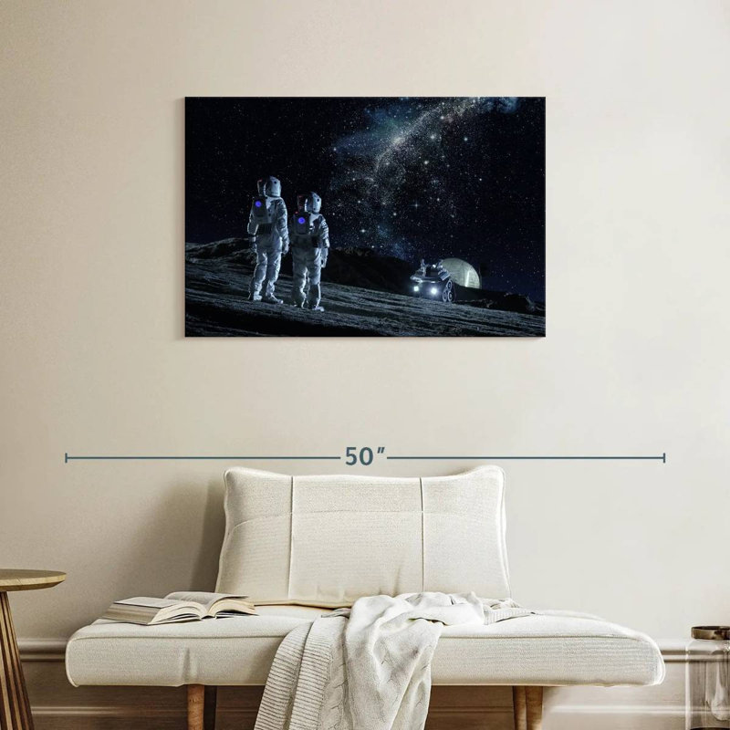 Oberle Lunar Base Astronauts, 24" H x 36" W