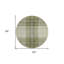 Tapis intérieur lavable rond 8 pi vert artichaut brun et ivoire