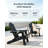 Folding Adirondack Chair Set of 2, Weather-Resistant Composite Plastic Outdoor Patio Seating with Cup Holders, Easy Assembly for Fire Pit, Lawn & Garden, Black-641488077