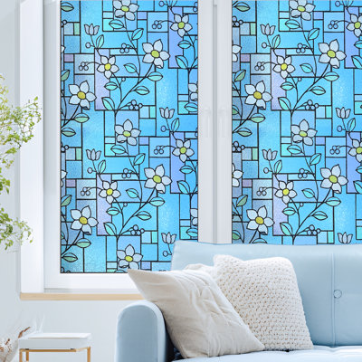 Floral Decorative Privacy Window Decal