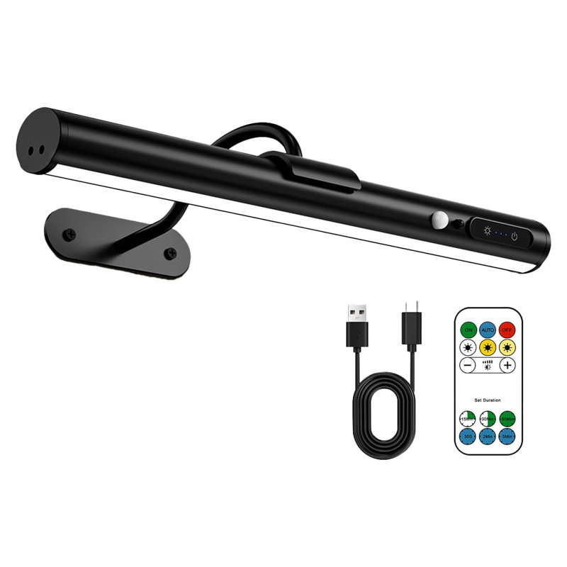 Battery Powered LED Wall Mount Picture Light, Matte Black