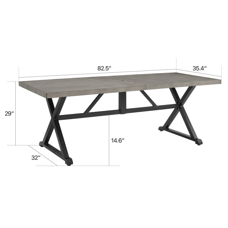  Table de salle à manger rectangulaire, L 82,5 po 