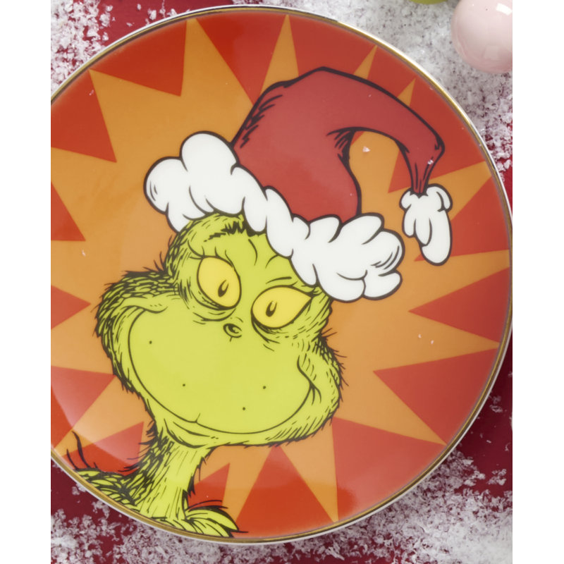 Merry Grinchmas Tidbit Plates, Set of 4