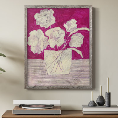 Fuchsia Arrangement I, reproduction encadrée - bois massif