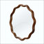 Miroir décoratif rond ondulé avec cadre en bois massif, miroir mural pour chambre à coucher, salle de bain, salon et entrée-88115336-88115343