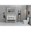 L 24 po x l 19 po avec lavabo blanc / lavabo à tablier frontal