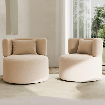 Caidee Upholstered Swivel Accent Chair