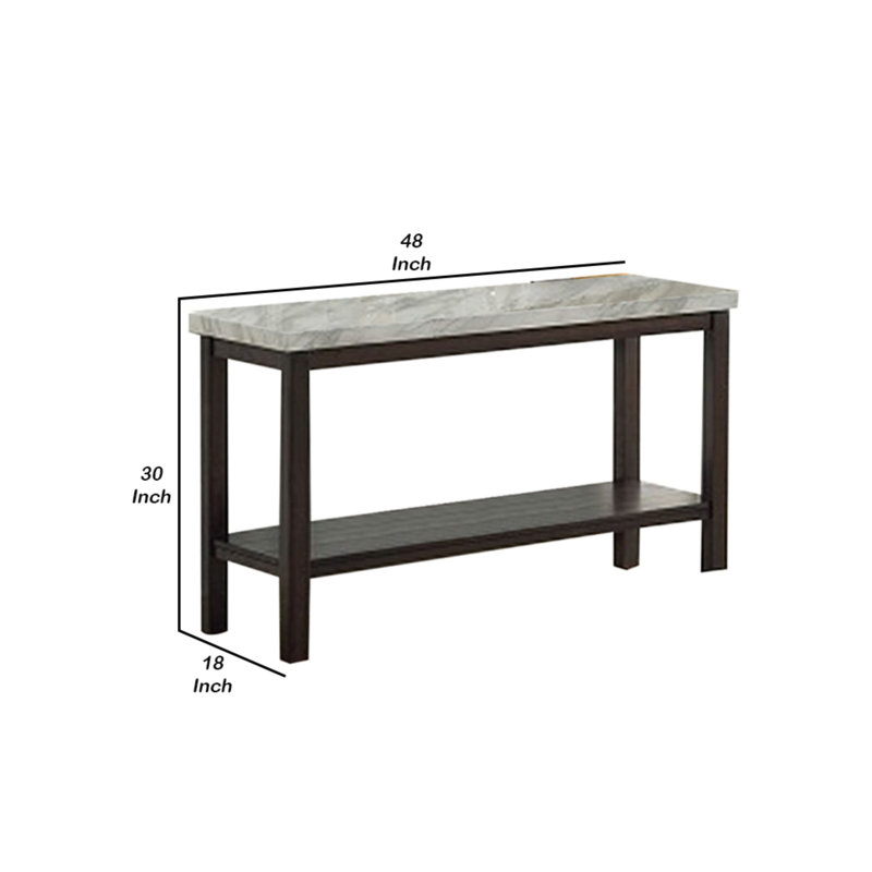 30'' Marble Top Console Table