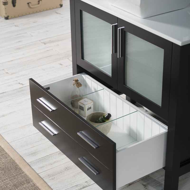 Ensemble de meuble-lavabo simple 36 po Mance, Espresso