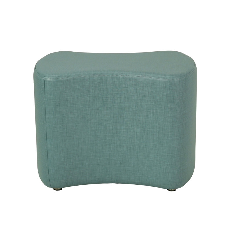 Pro Series Upholstered Bowtie Ottoman 18" Height, Aqua