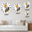 Fleurs abstraites sur des formes minimales V - horloge murale moderne-60327911