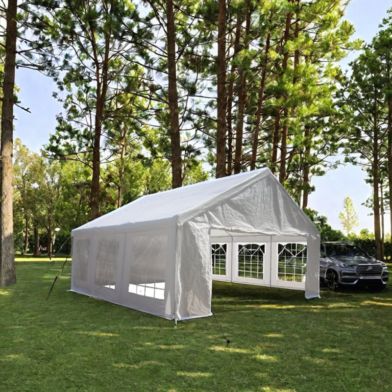 Tente pour événements résistants 20 x 20 pieds - Auvent imperméable et protégé avec cadre renforcé pour l'extérieur