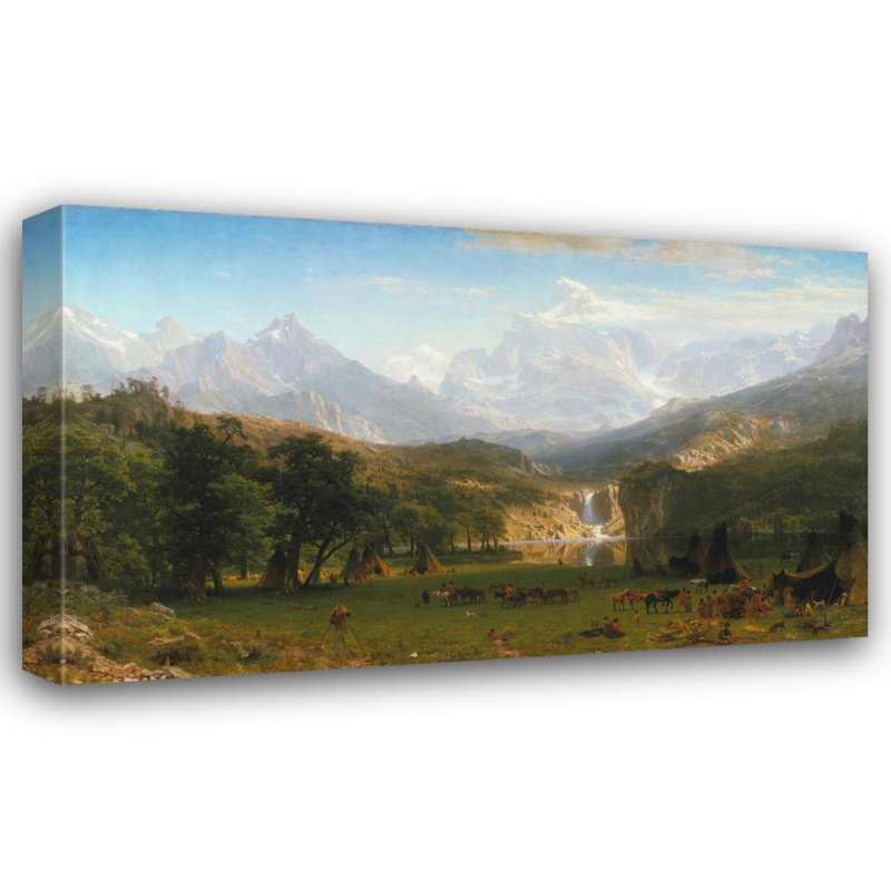 «The Rocky Mountains, Lander's Peak» par Albert Bierstadt - Art mural sur toile tendue avec châssis, H 40 po x l 28 po