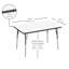 Ensemble de 5 tables d'activités rectangulaires effaçables à sec 30 "x 48" avec pieds standards et chaises empilables 12 "avec glissières pivotantes - tableau blanc / noir-120944460-120944465
