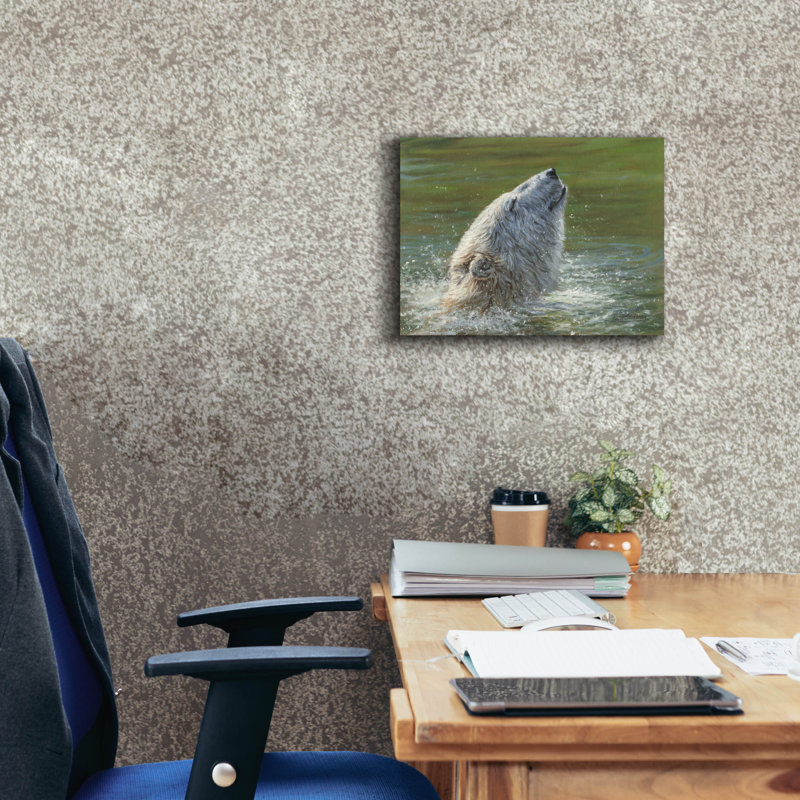 Art mural sur toile, "Ours polaire" par David Stribble par Millwood Pines, H 12 po x l 16 po x P 0,75 po