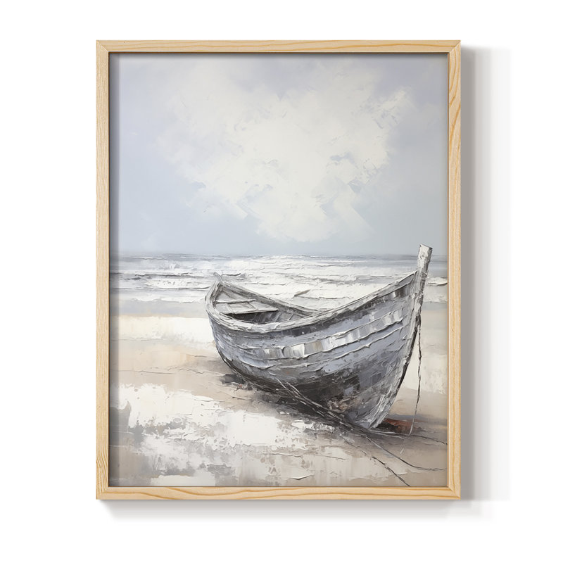 NAUTICAL Series CDXC, reproduction encadrée - bois massif, H 21 po x l 17 po, Naturel