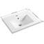 Stewie 24'' Single Bathroom Vanity with White Ceramic Top – Soft Close Drawers & Freestanding Design-944044730