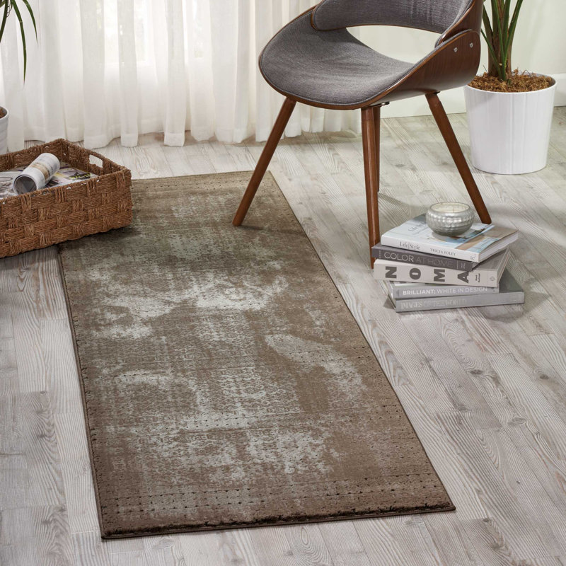 Tapis beige Maren, Tapis de couloir 2 pi 2 po x 7 pi 6 po