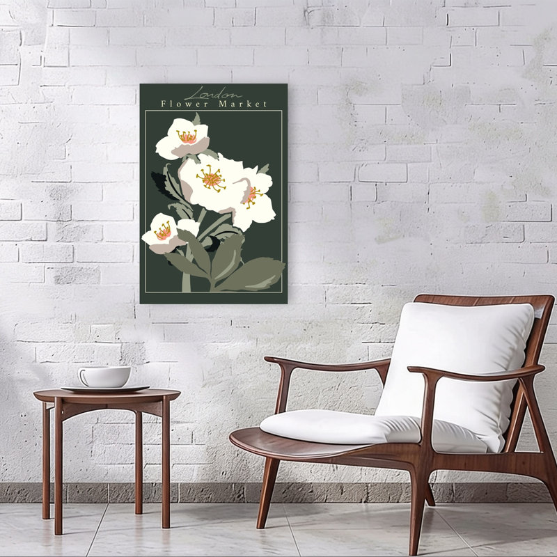 London Flower Market Blooms Elegant Flower Nature Wall Art Print, 91.44cm H x 60.96cm W