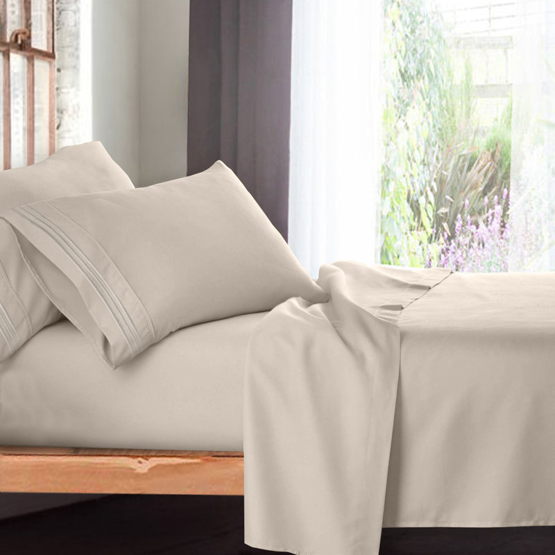 Ensemble de draps Setaluna, Très grand, Crème