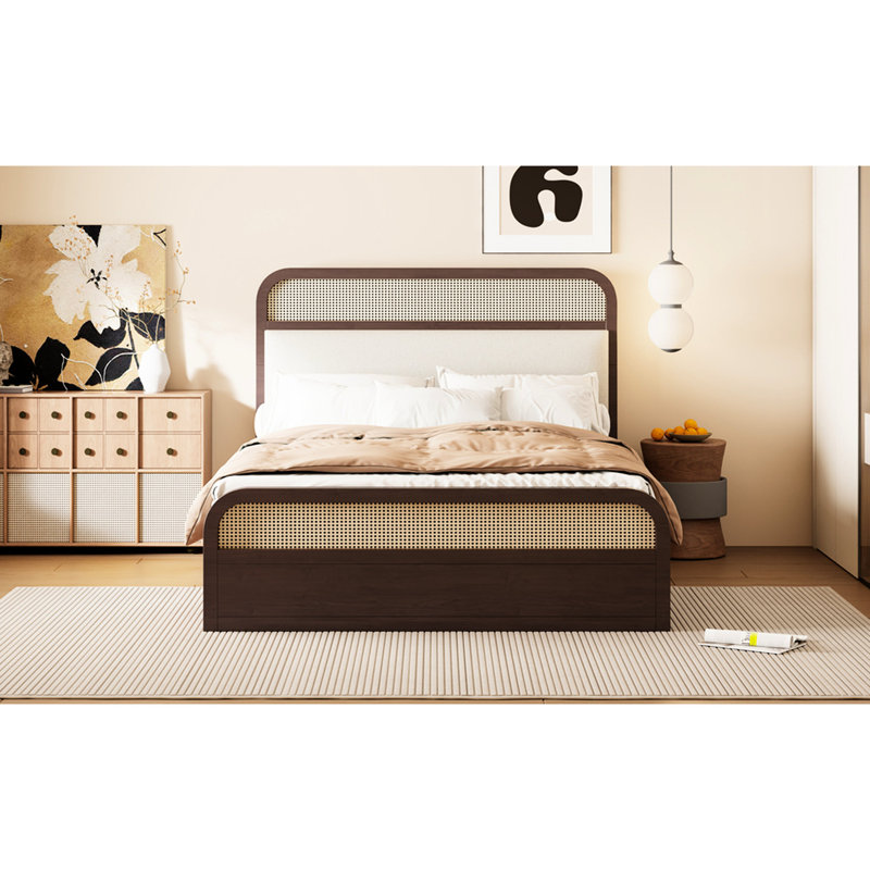 lit plateforme pour grand lit double avec lit gigogne et espace de rangement supplémentaire