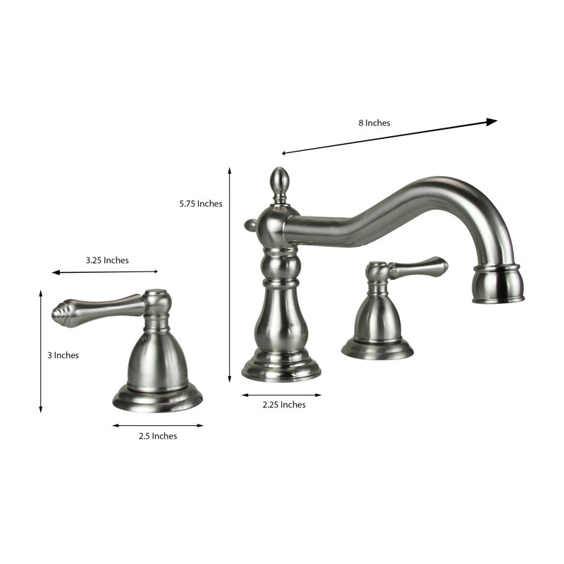 2-handle Bathroom Faucet with Drain Assembly, Brushed Nickel