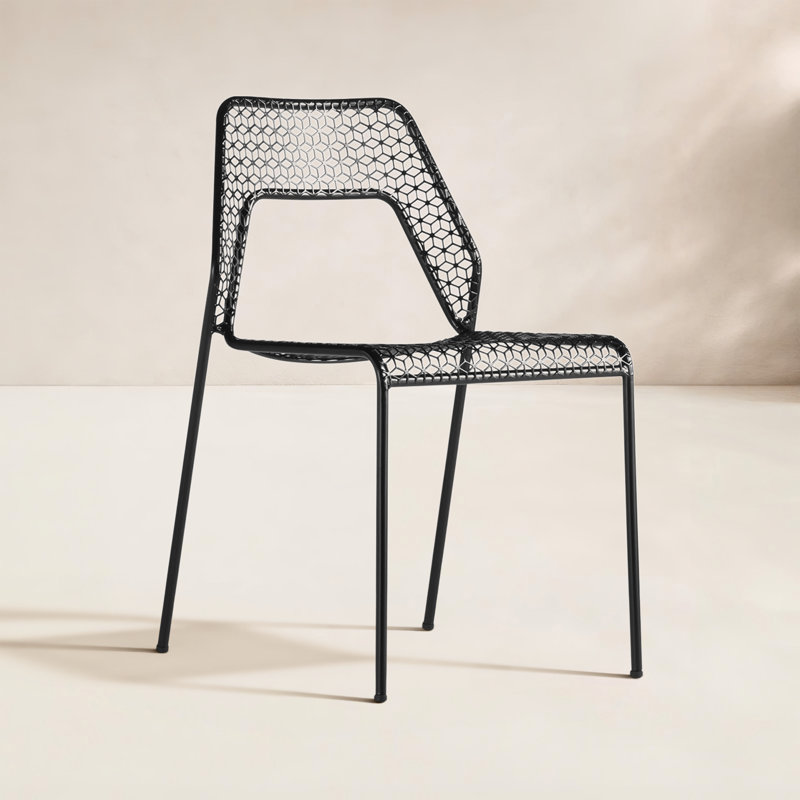 Hot Mesh Outdoor Dining Side Chair, Black
