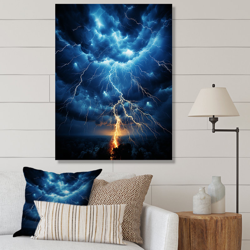 Radnitz Lightning Electric Dance I sur toile, Toile tendue, H 44 po x l 34 po x P 1,5 po